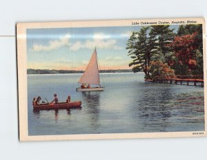 Postcard Lake Cobbossee Contee Augusta Maine USA