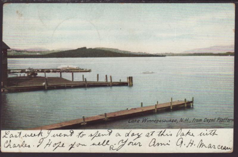 Lake Winnepesaukee,NH,From Depot Platform