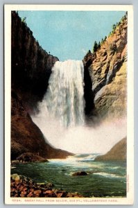 Great Falls   Yellowstone Park  Wyoming   Postcard  c1910