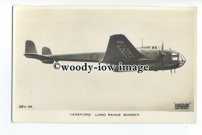 ac0106 - Aircraft - Hereford Long Range Bomber - postcard