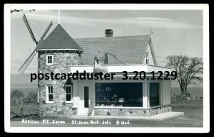 h2891 - ST. JEAN PORT JOLI Quebec 1957 Windmill Store. Real Photo Postcard