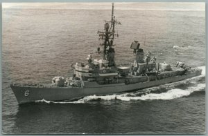 MILITARY SHIP U.S.S. BARNEY DD-6 VINTAGE REAL PHOTO POSTCARD RPPC
