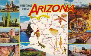 Greetings From Arizona With Map