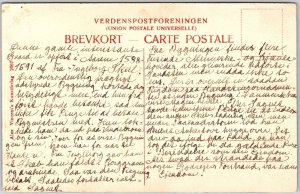 Voergaard Castle (Jylland) Dronninglund Denmark Antique Postcard