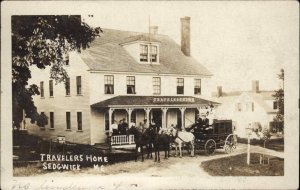 Sedgwick Maine ME Travelers Home c1910 Real Photo Vintage Postcard