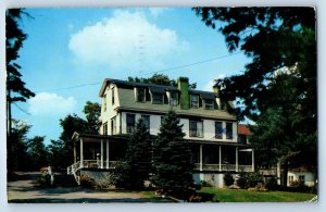 1955 Stroudsburg Pennsylvania Postcard Headquarters Pinebrook Bible Conference