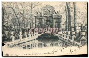 Paris Postcard Old Fountain Medicis (Luxembourg)