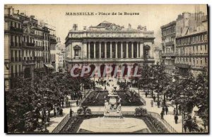 Old Postcard Marseille Place de la Bourse