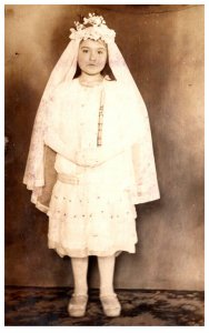 Girl in Communion dress