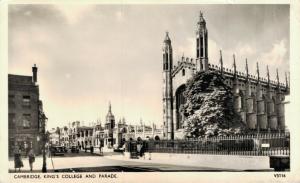 UK - Cambridge King's College and Parade Real photo 01.91