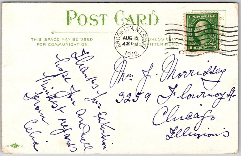 1912 Statue of Liberty New York City Historic Landmark Posted Postcard