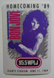 Bon Jovi Backstage Concert Pass Original 1989 Hard Rock Music Giants Stadium NJ