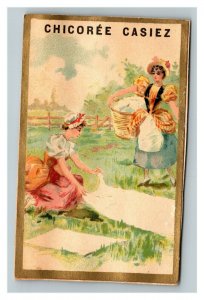 Vintage 1880's Victorian Trade Card - Chicorée Casiez - French Coffee