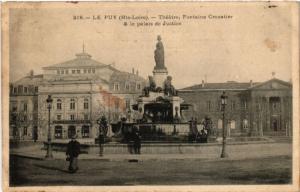 CPA AK Le PUY - Théatre Fontaine Crozatier & le palais de (588348)