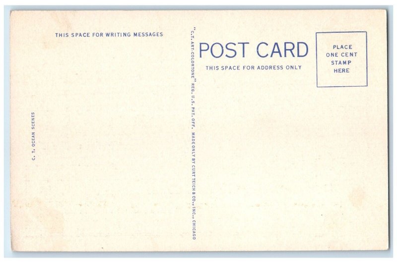 c1940's Greetings From Rockaway Ocean Twilight Oregon OR Correspondence Postcard