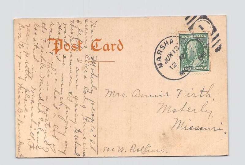 ANTIQUE POSTCARD MISSOURI MARSHALL MISSOURI COLONY