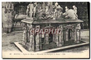 Old Postcard Bourg De Brou Church Mausoleum of Philipert Beau