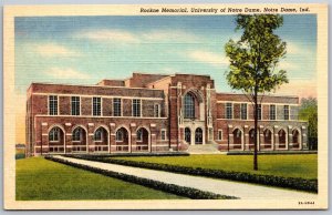 Vtg Indiana IN Rockne Memorial University of Notre Dame 1930s View Postcard
