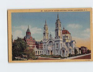 Postcard Our Lady Of Victory National Shrine Lackawanna New York USA