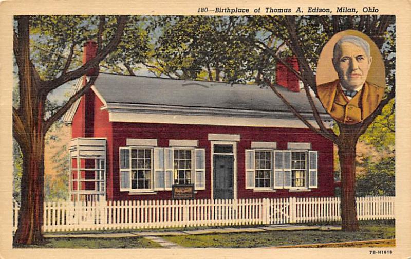 Birthplace of Thomas A. Edison, Milan, OH, USA 1956