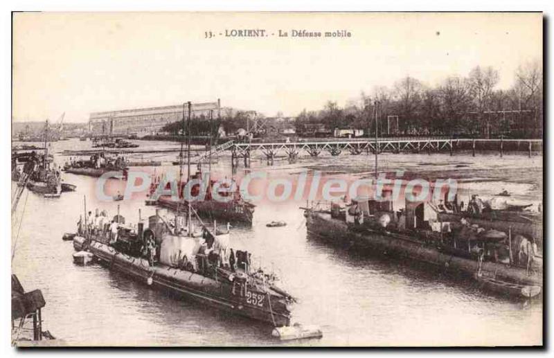 Old Postcard Lorient La Defense Mobile