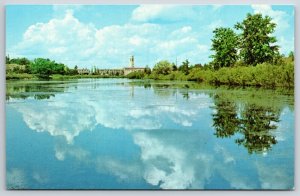 Marvin South Dakota~Blue Cloud Abbey Seen From Lake Color Photo~Vintage Postcard