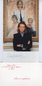 Princess Stephanie Of Monaco Large Hand Signed Photo & Headed Paper