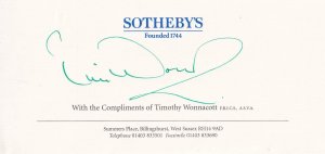 Tim Wonnacott The Antiques Roadshow Sothebys Auctions Official Hand Signed Ep...