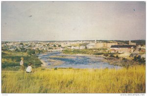 Aerial View, Lake, ALMA, Quebec, Canada, 40-60's