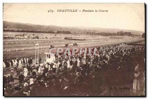 Old Postcard Horse Riding Equestrian grandstand Deauville racecourse