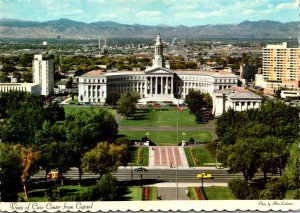 Colorado Denver Civic Center With City and County Building From Capitol