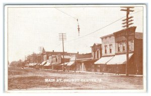 GRUNDY CENTER, Iowa IA ~ MAIN STREET Scene - Grundy County c1910s Postcard