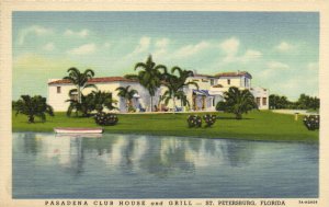 PC GOLF, FL, FLORIDA, PASADENA CLUB HOUSE, Vintage Postcard (b45860)