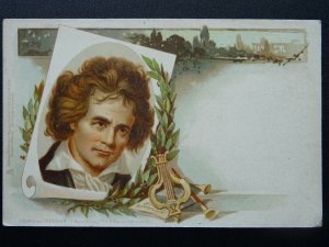 FAMOUS composers LUDWIG von BEETHOVEN c1902 UB Postcard by Raphael Tuck 229