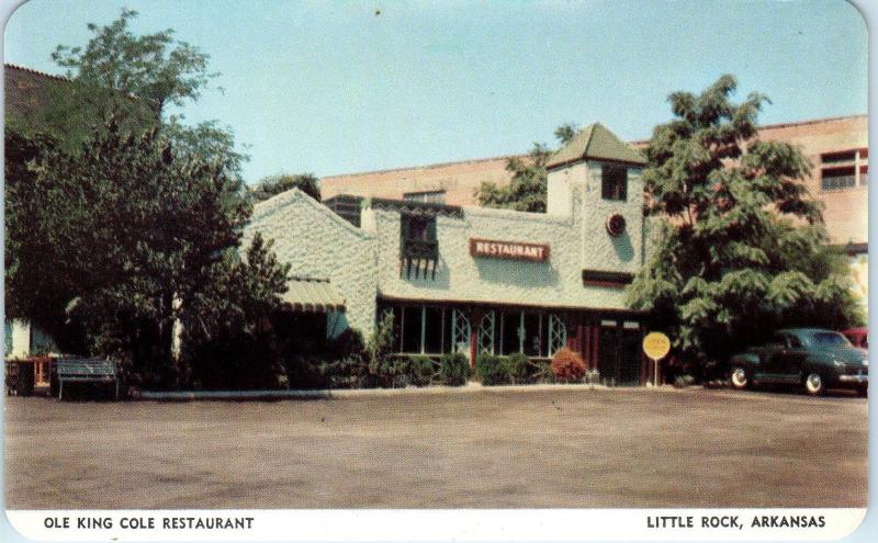 LITTLE ROCK, AR Arkansas ~ OLE KING COLE DRIVE-IN c1940s Roadside Postcard