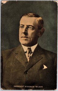 President Woodrow Wilson Portrait Democratic President In United States Postcard