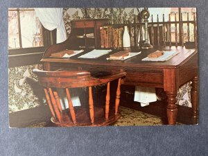 Mr. Lincoln's Desk Lincoln's Home Springfield IL Chrome Postcard H1...