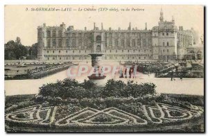 Postcard Old St Germain en Laye Le Chateau seen Parterre