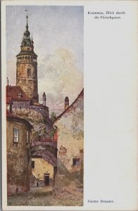 Czech Republic Ceský Krumlov, Krummau Blick Durch Die Fleischgasse Postcard C138