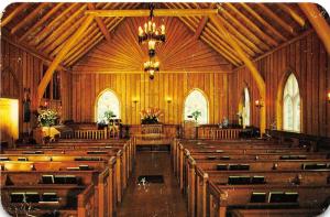 Big Moose New York~Big Moose Community Chapel Interior~Organ~c1950s Postcard