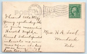 RPPC  NEBRASKA CITY, NE  View of MORTON MONUMENT  Otoe County 1917 Postcard