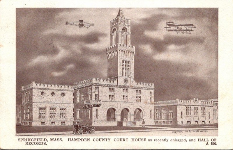 Massachusetts Springfield Hampden County Court House 1913