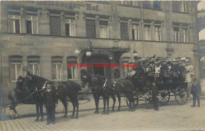 Germany, Unknown City, RPPC, __emberger-Hof, Stage Coach, Photo