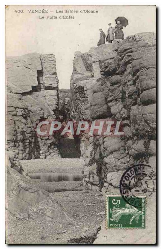 Old Postcard Vendee Les Sables d'Olonne Le Puits d'Enfer