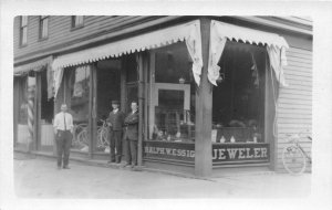 H1/ Ravenna Ohio RPPC Postcard c1910 Ralph W. Essig Jewelry Store