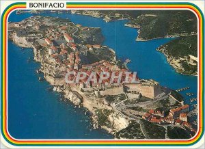 Postcard Modern Charm and colors of Corsica Bonifacio panoramic view of the c...