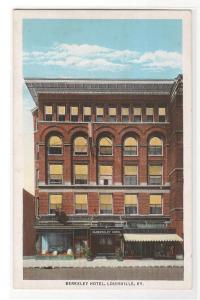 Berkeley Hotel Louisville Kentucky 1920c postcard