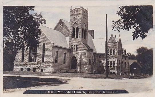 Methodist Church Emporia Kansas Real Photo