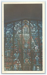 c1960's Faceted Glass Window St. Thomas Aquinas Church East Lansing MI Postcard