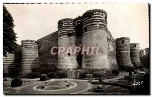 Angers Old Postcard The castle and gardens